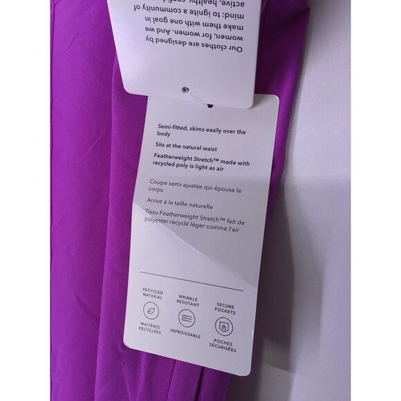 Athleta Vienna Slim Pant In Jazy Purple Women's Plus Size 20 NEW - Picture 3 of 8